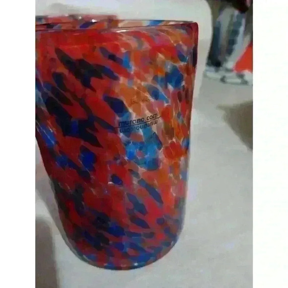 Murano Drinking Glasses Set Of 4 signed - Picture 5 of 7